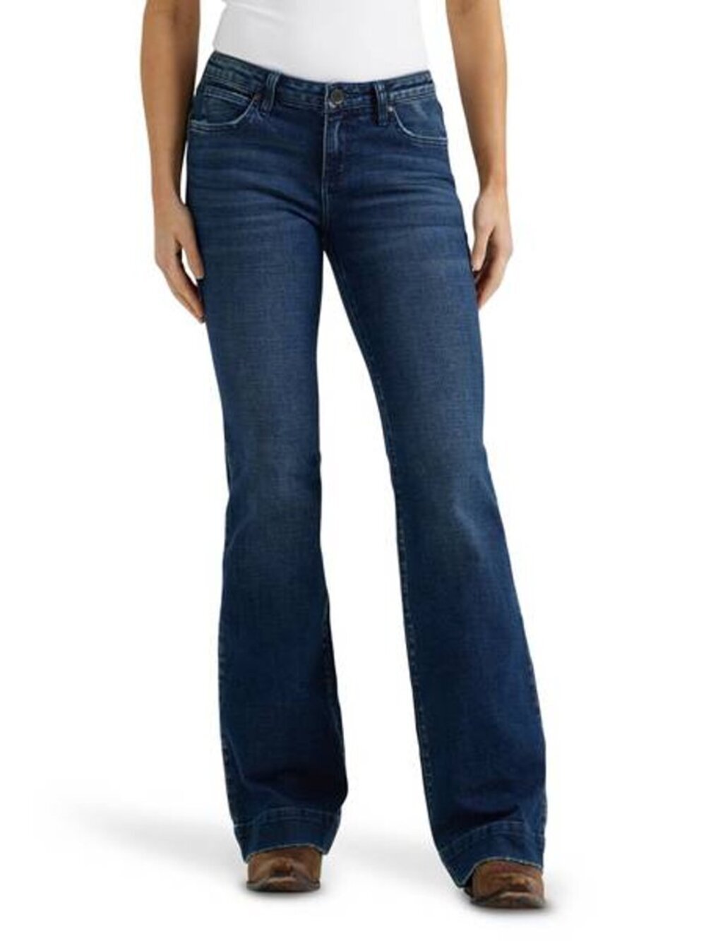 NWT New Wrangler Retro Mae Bootcut Jeans In Dark Stone Size 28 x 34